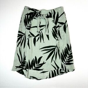 Michael Stars Wrap Tie Midi Palm Leaf  Paradiso Tulip Skirt Tropical